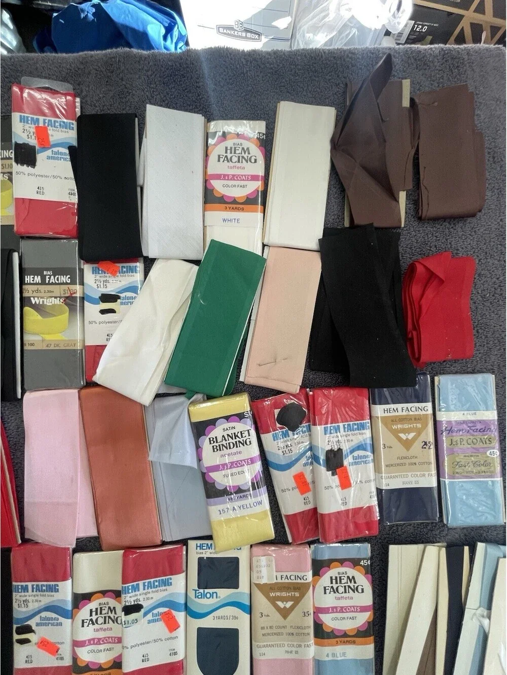 NEW And Used Sewing Notions Lot Wrights Tape Seam Hem Facing Piping